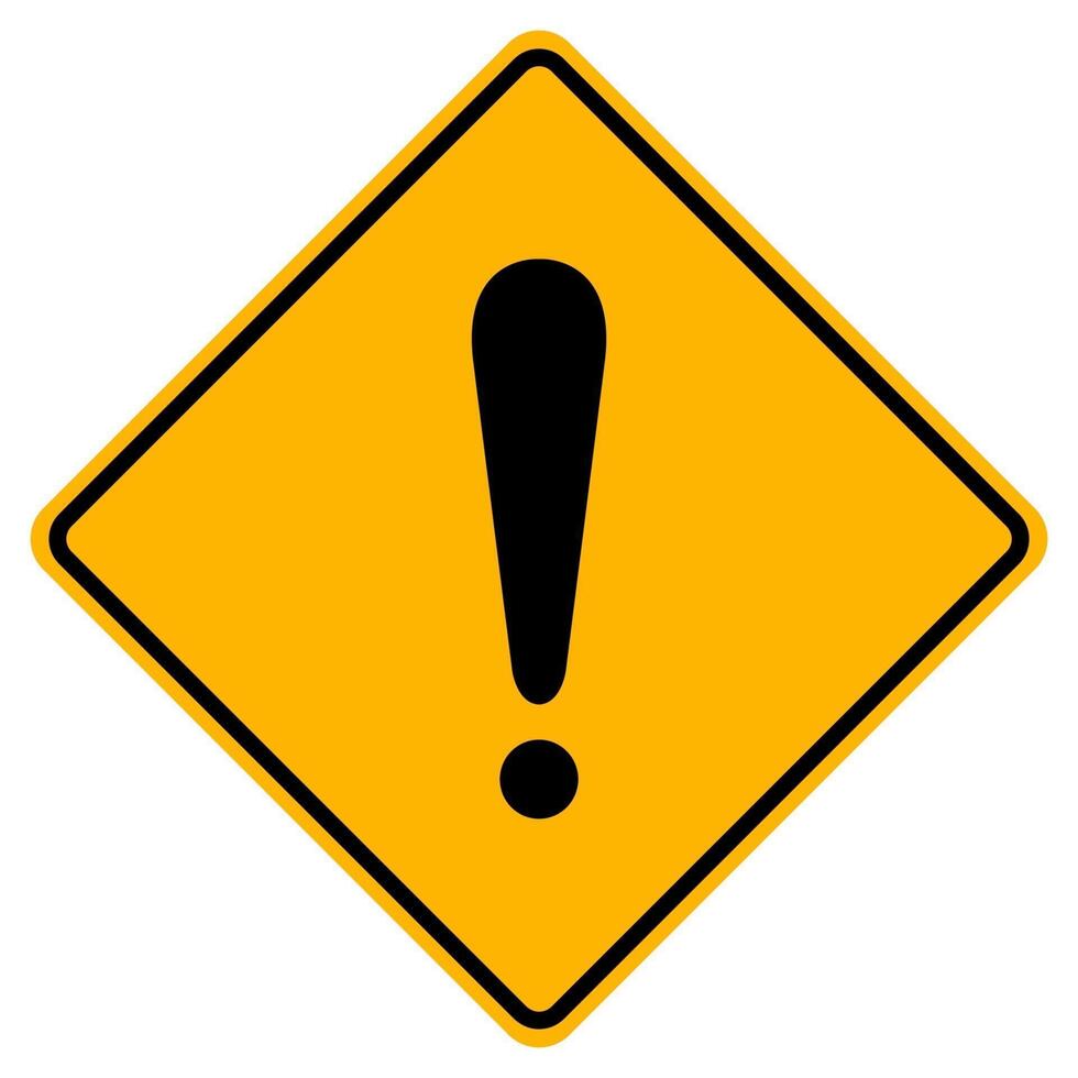 Hazard Warning Symbol Sign On White Background vector