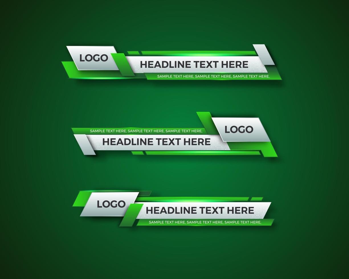 modern geometric lower third banner template design for broadcasting, live, streaming, video template. Vector Illustration