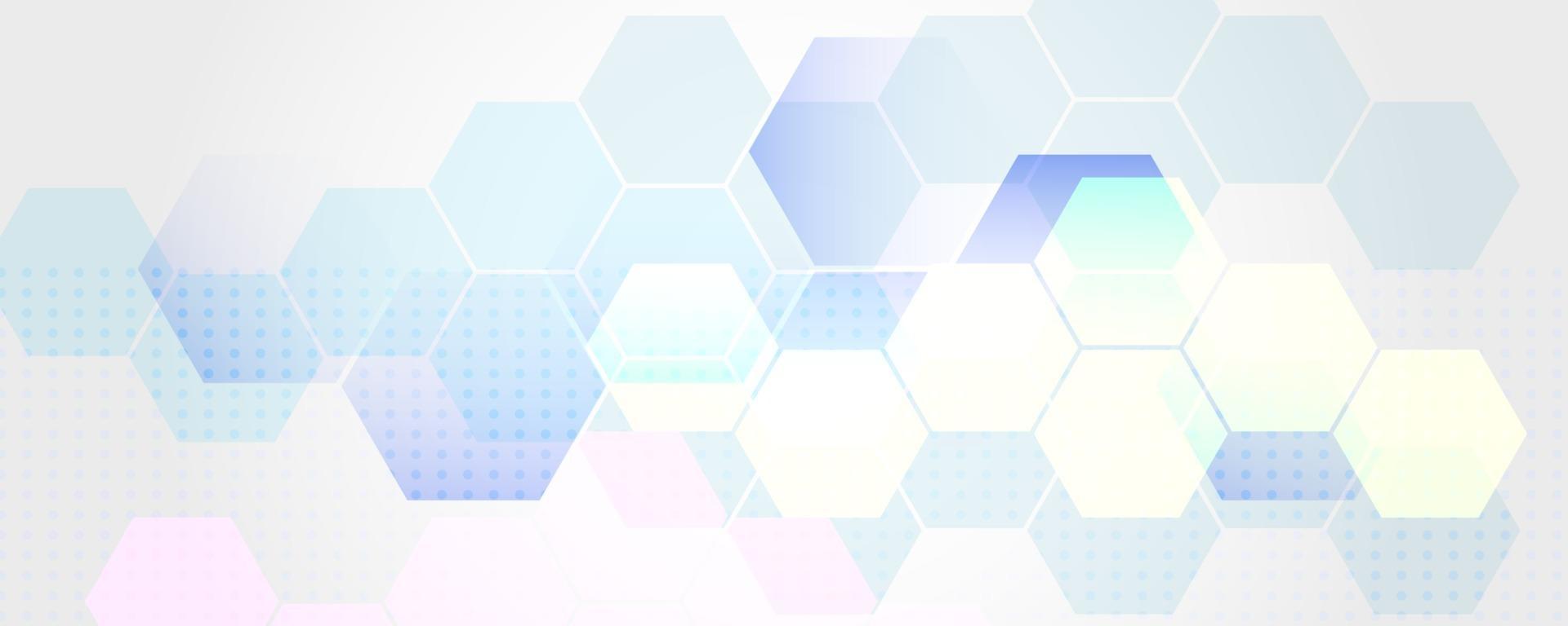 hexagonal abstract technology background. Vector Illustration