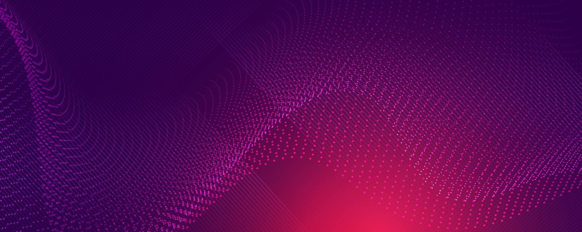 partículas de ondas digitales. ola futurista. Ilustración de vector de fondo de tecnología abstracta