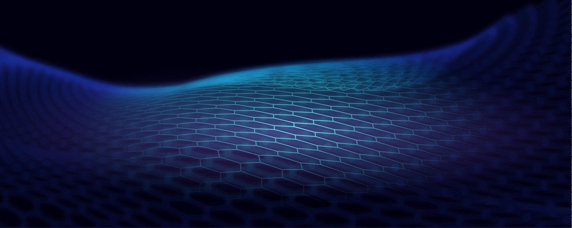partículas de ondas digitales. ola futurista. Ilustración de vector de fondo de tecnología abstracta