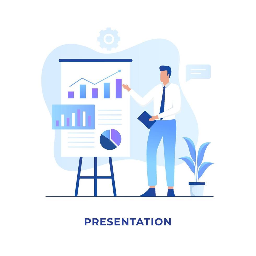 Business presentation illustration concept vector