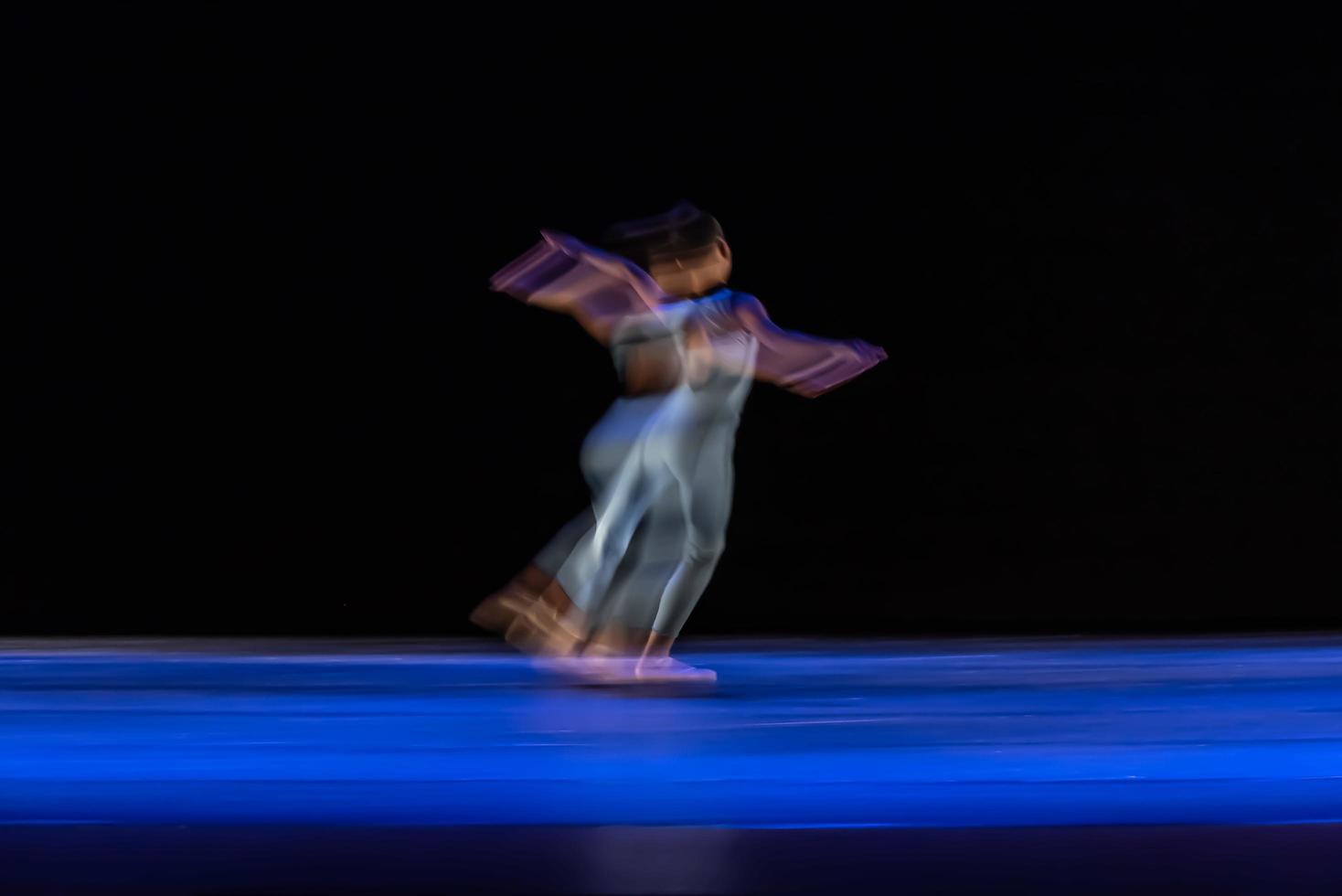 The abstract movement of the dance photo