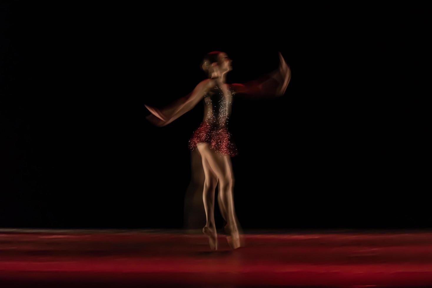 The abstract movement of the dance photo