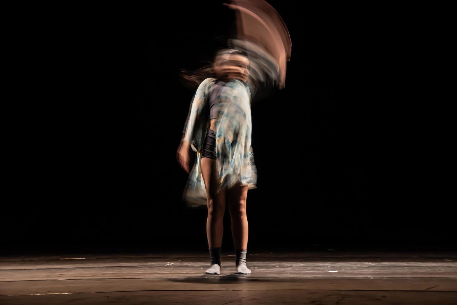 The abstract movement of the dance photo