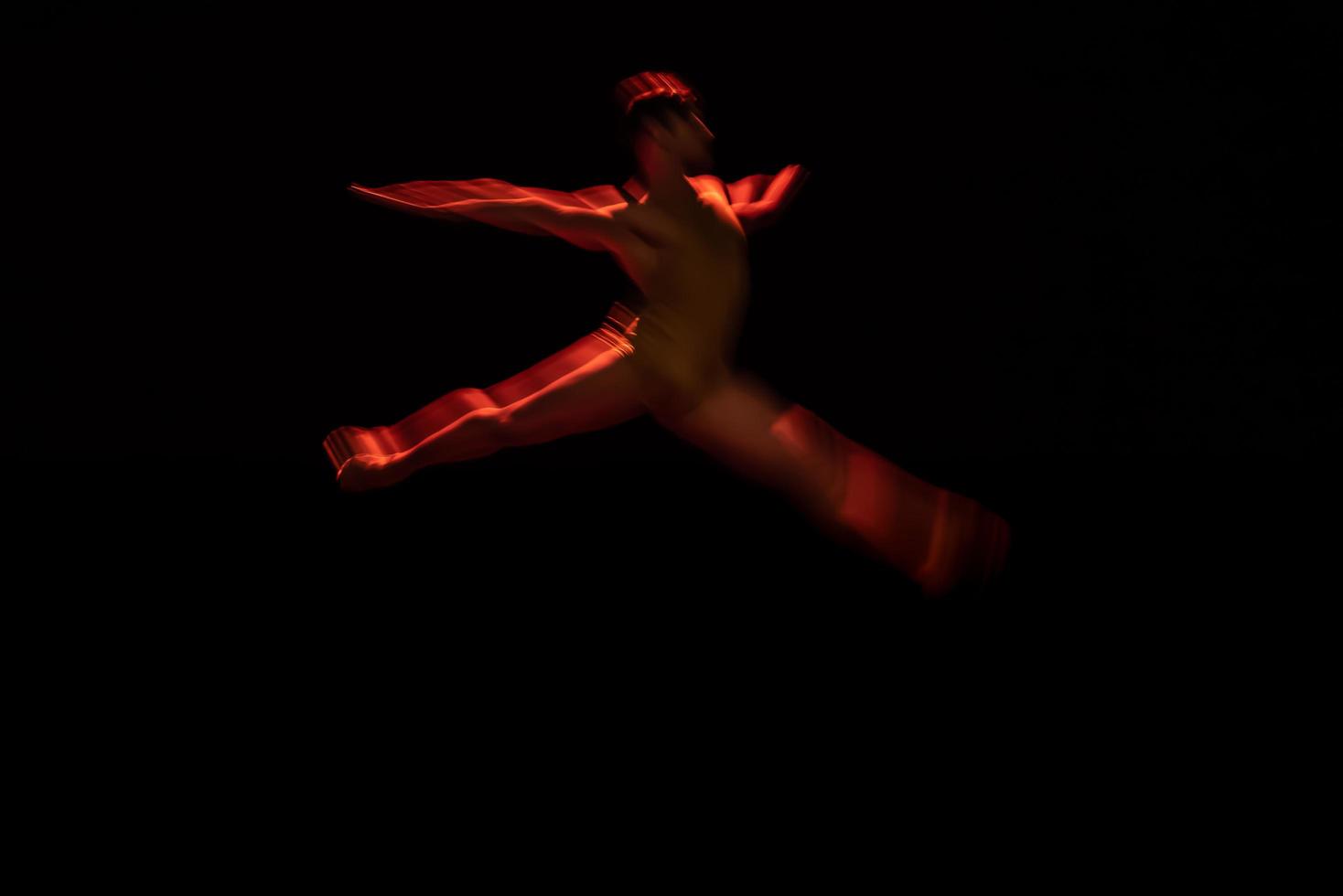 The abstract movement of the dance photo