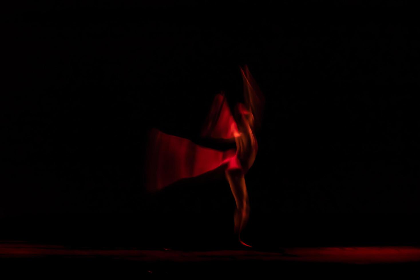 The abstract movement of the dance photo
