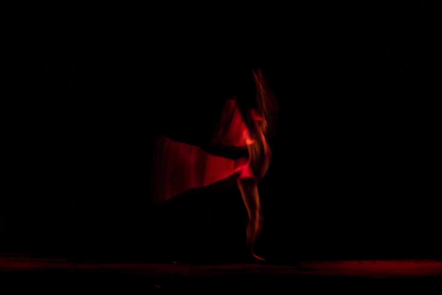 The abstract movement of the dance photo