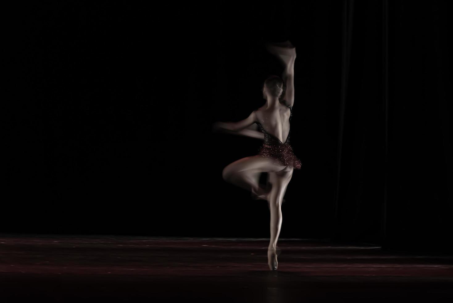 The abstract movement of the dance photo