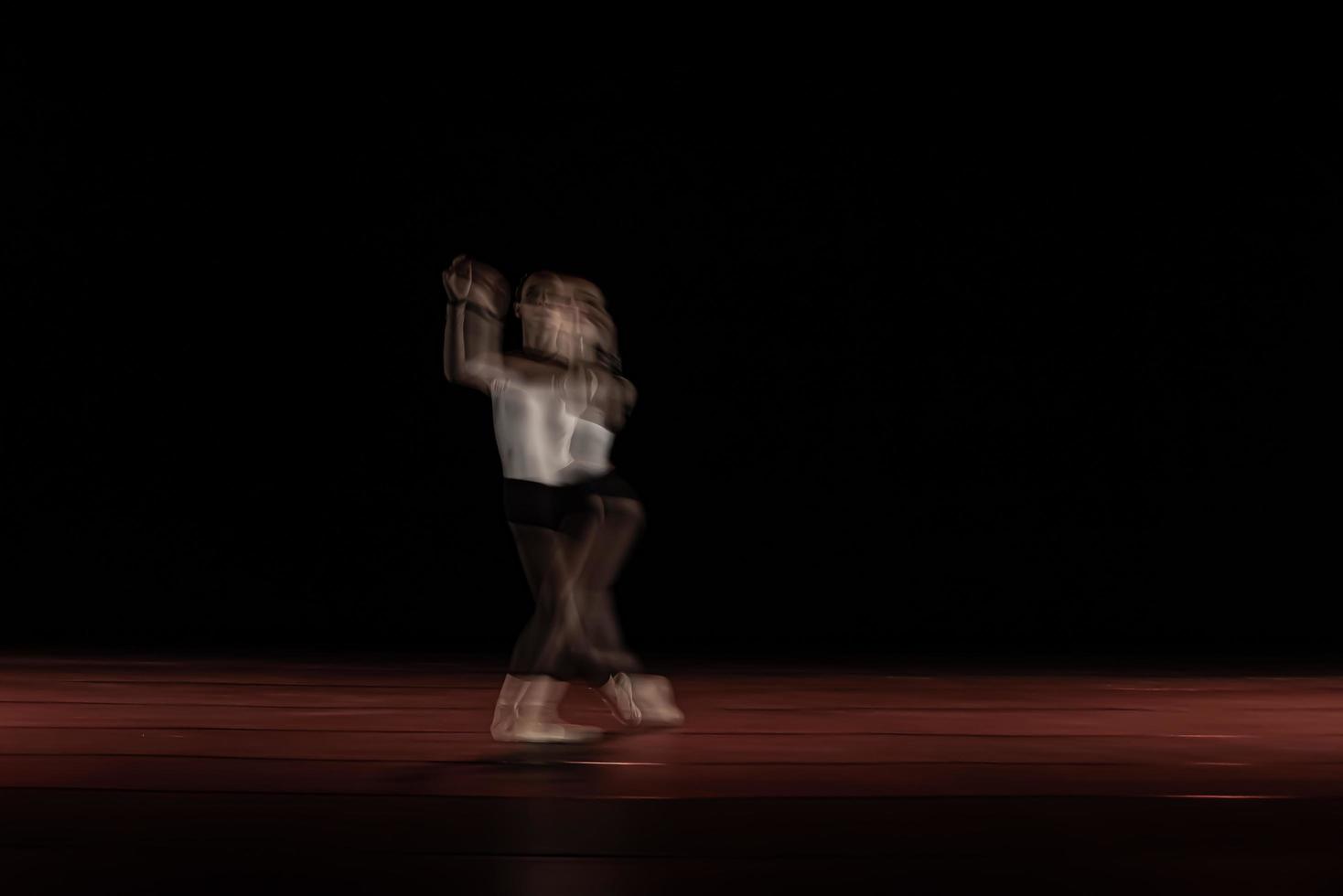 The abstract movement of the dance photo