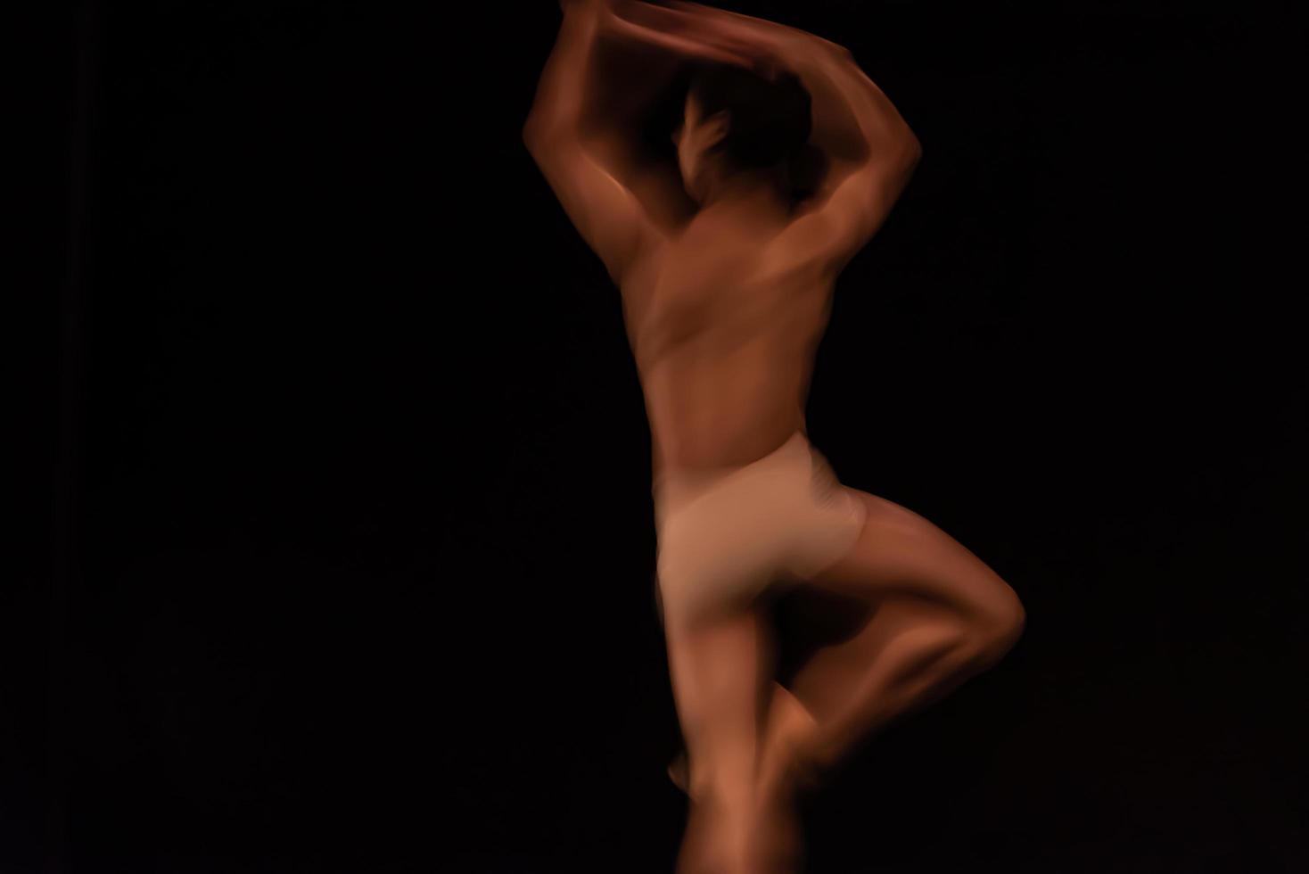 The abstract movement of the dance photo