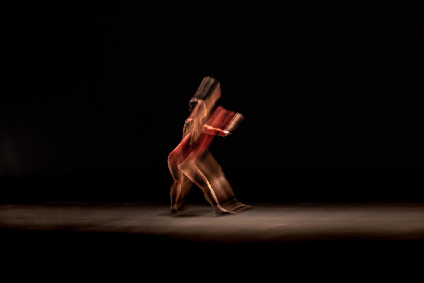 The abstract movement of the dance photo