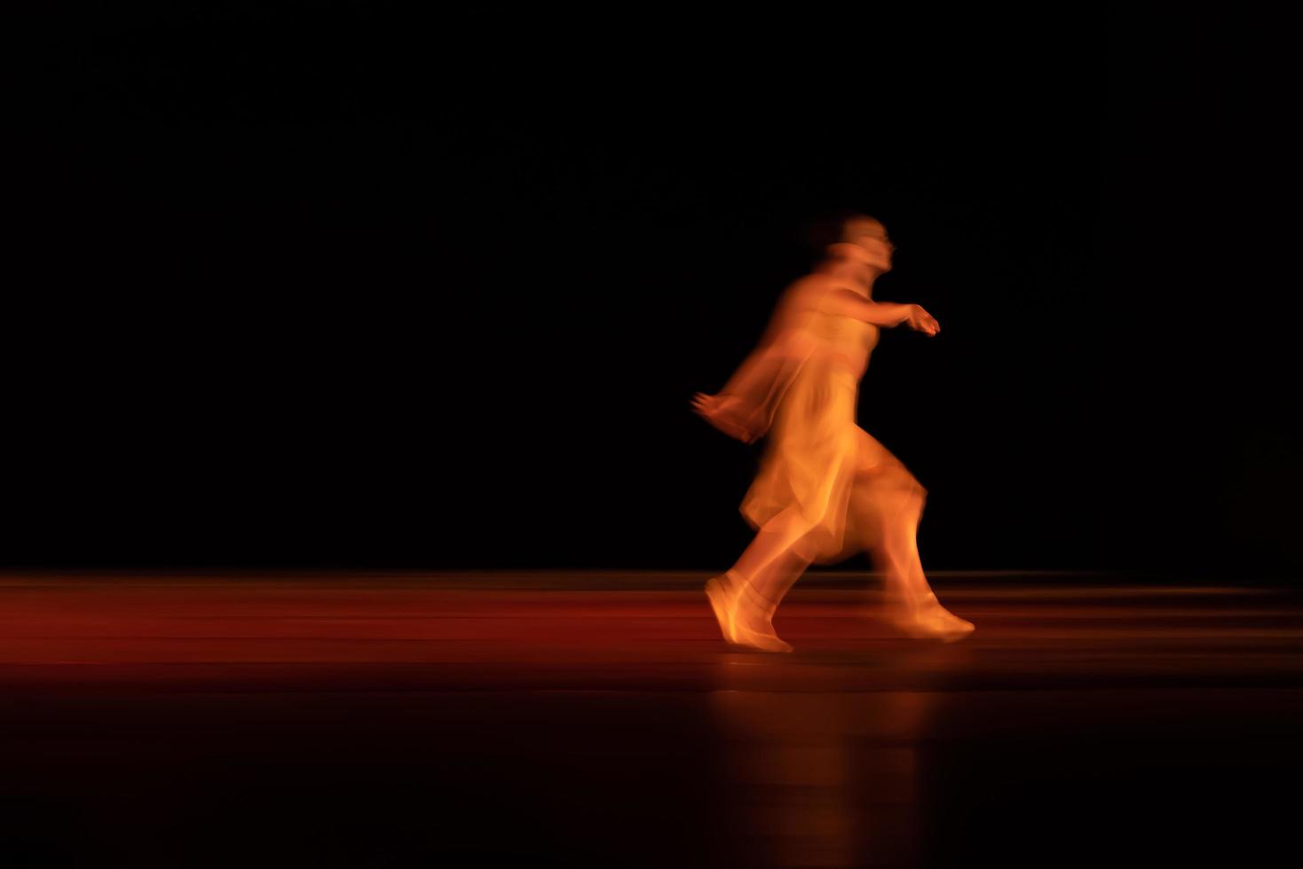 The abstract movement of the dance photo