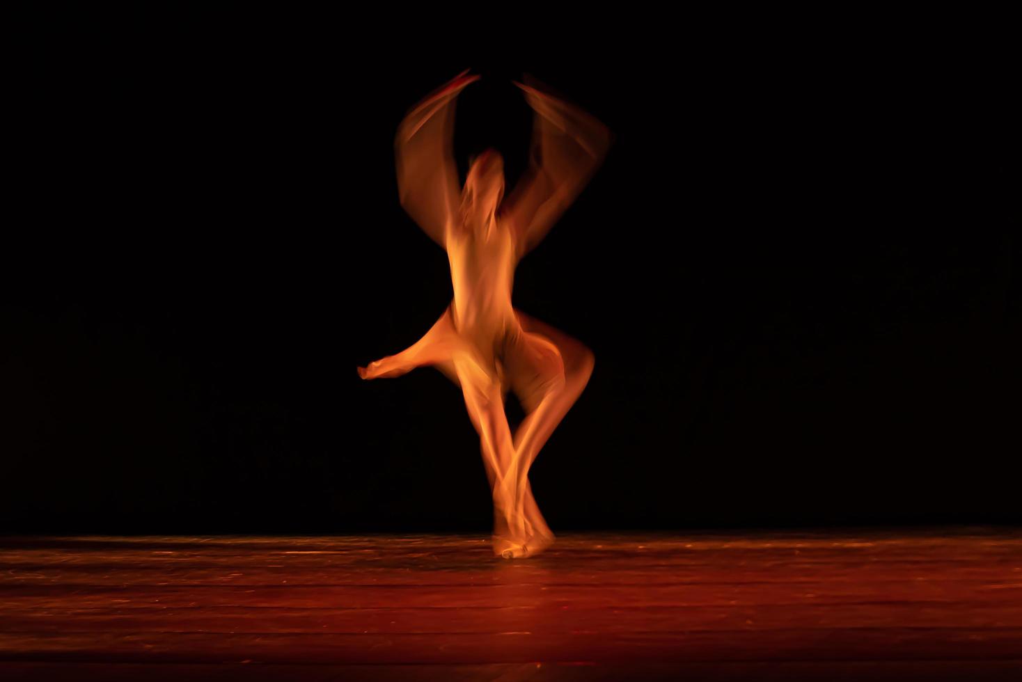 The abstract movement of the dance photo