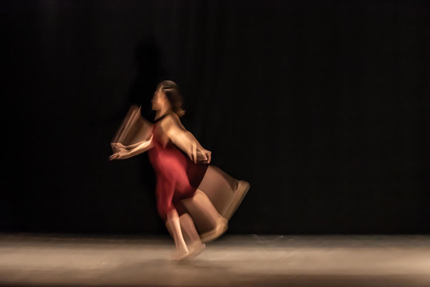 The abstract movement of the dance photo