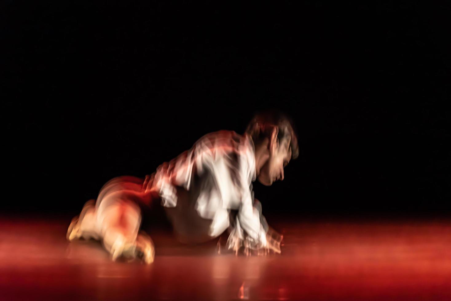The abstract movement of the dance photo