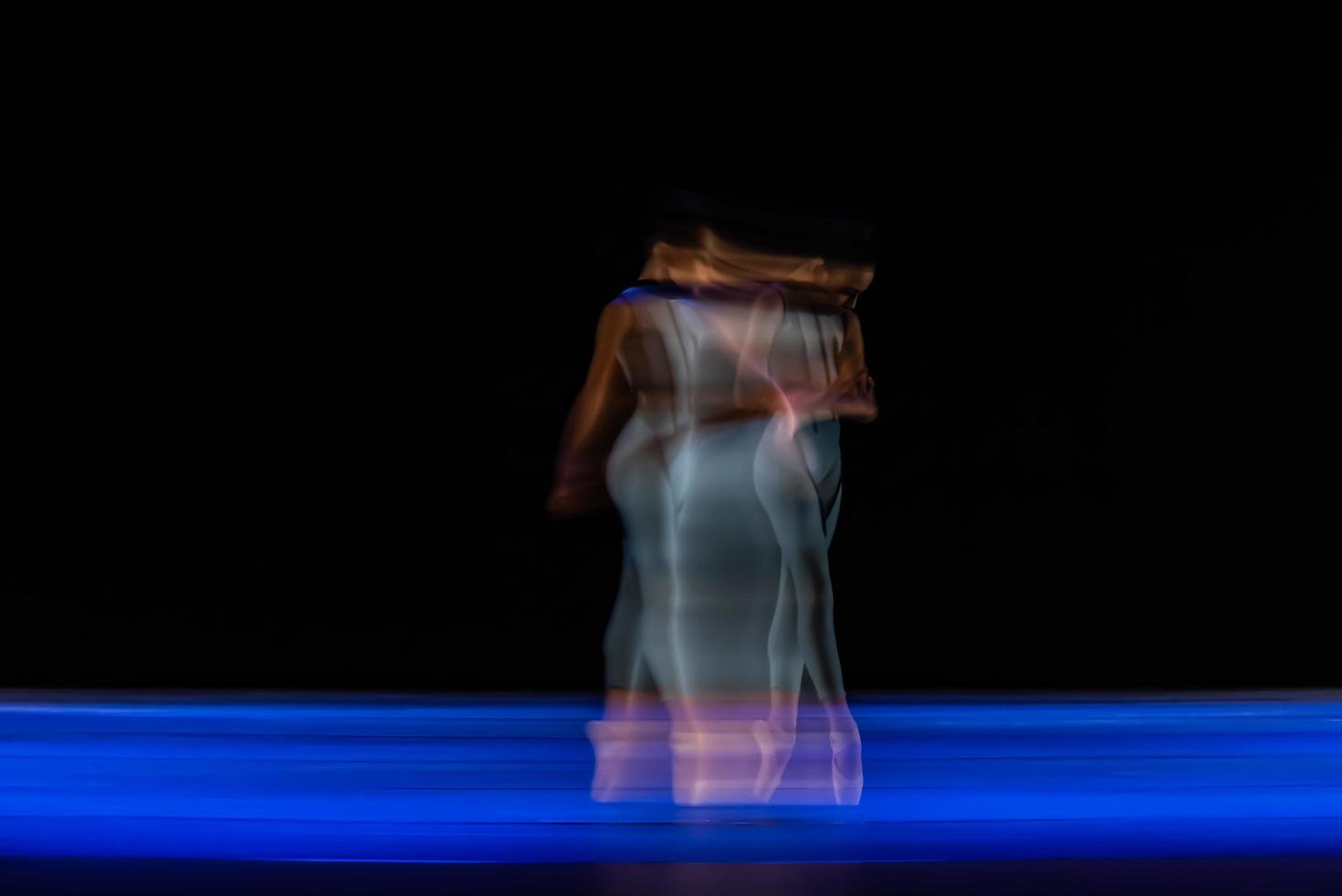 The abstract movement of the dance photo