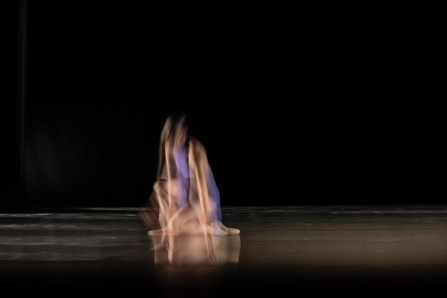 The abstract movement of the dance photo