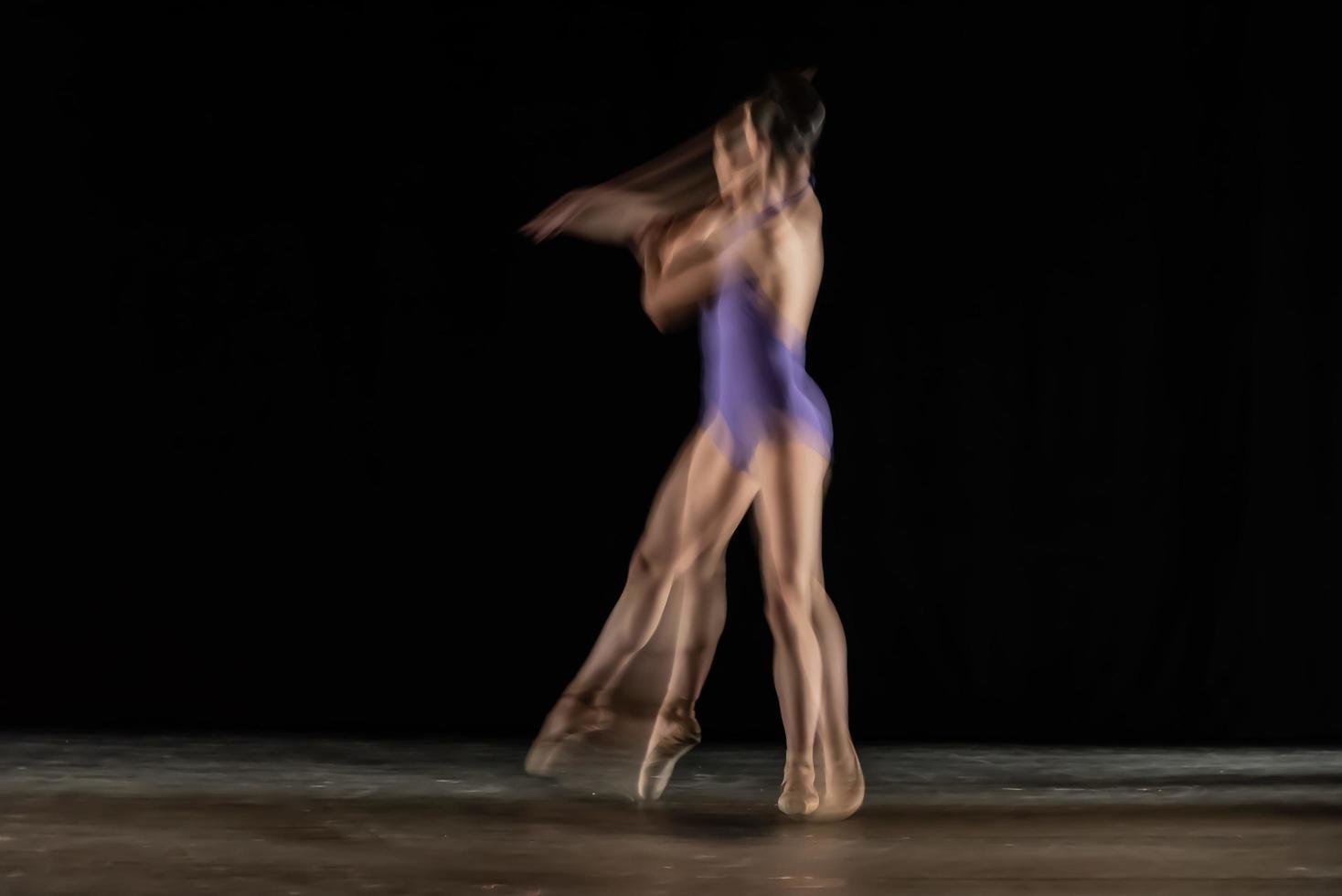 The abstract movement of the dance photo