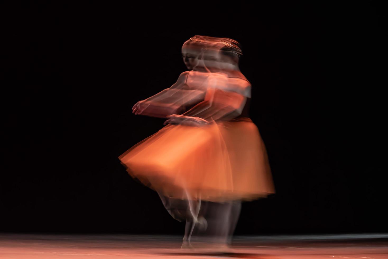 The abstract movement of the dance photo