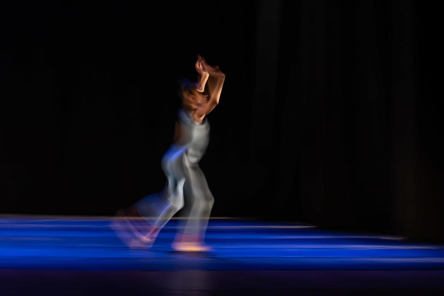 The abstract movement of the dance photo