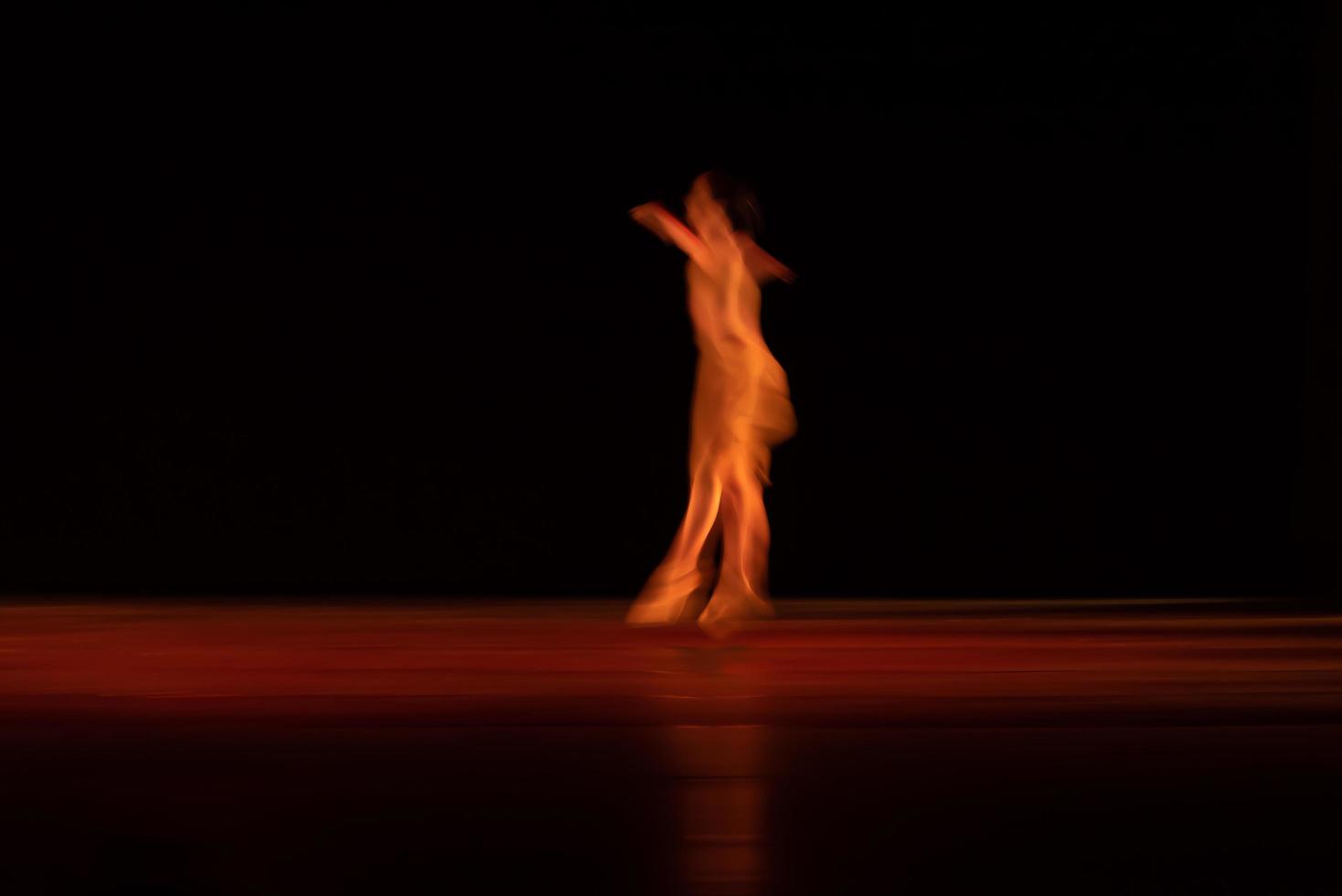 The abstract movement of the dance photo