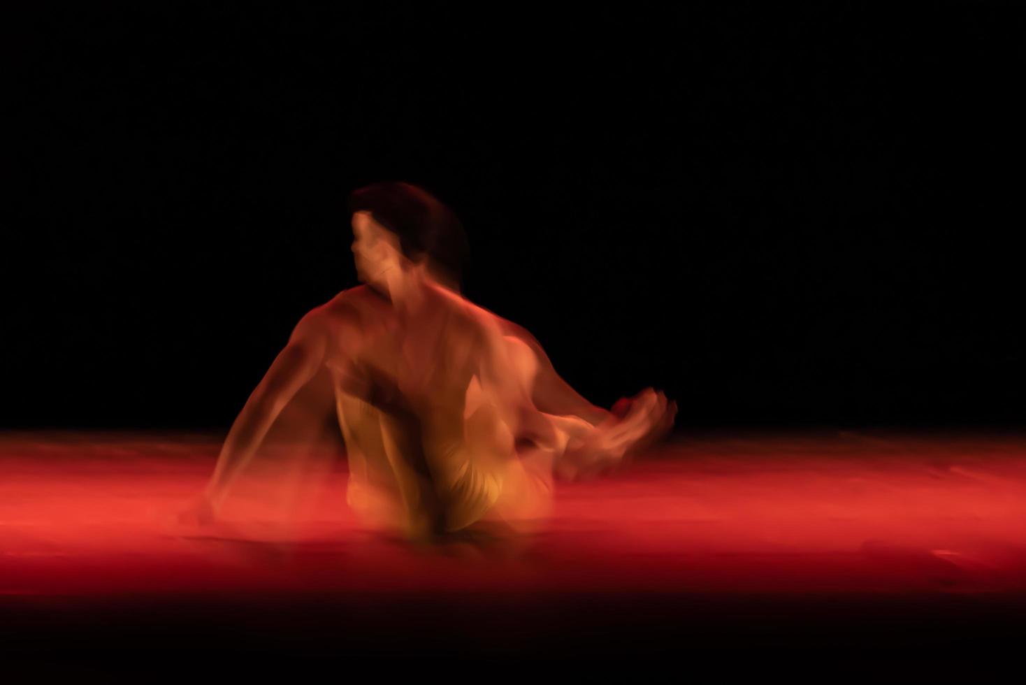 The abstract movement of the dance photo