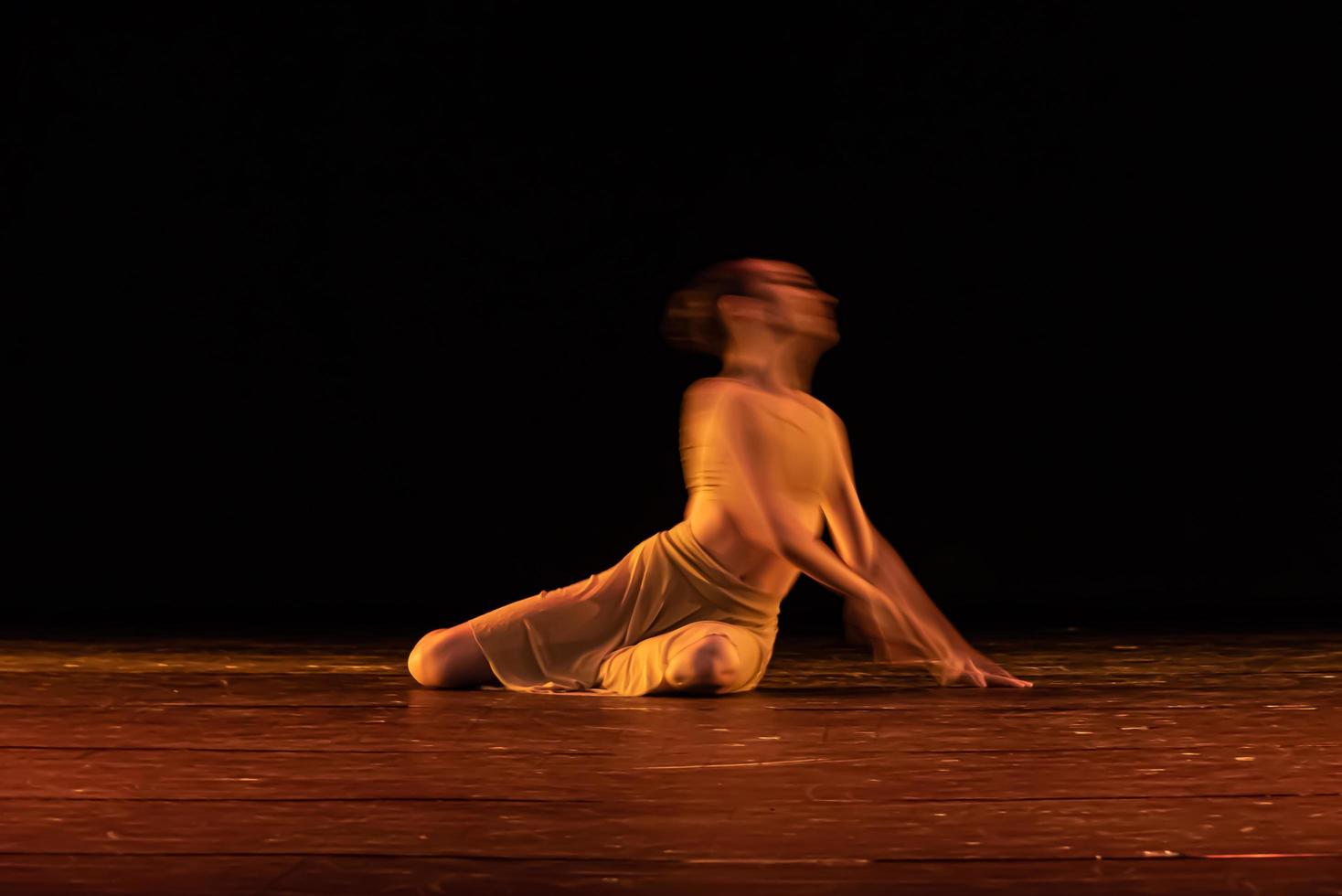 The abstract movement of the dance photo