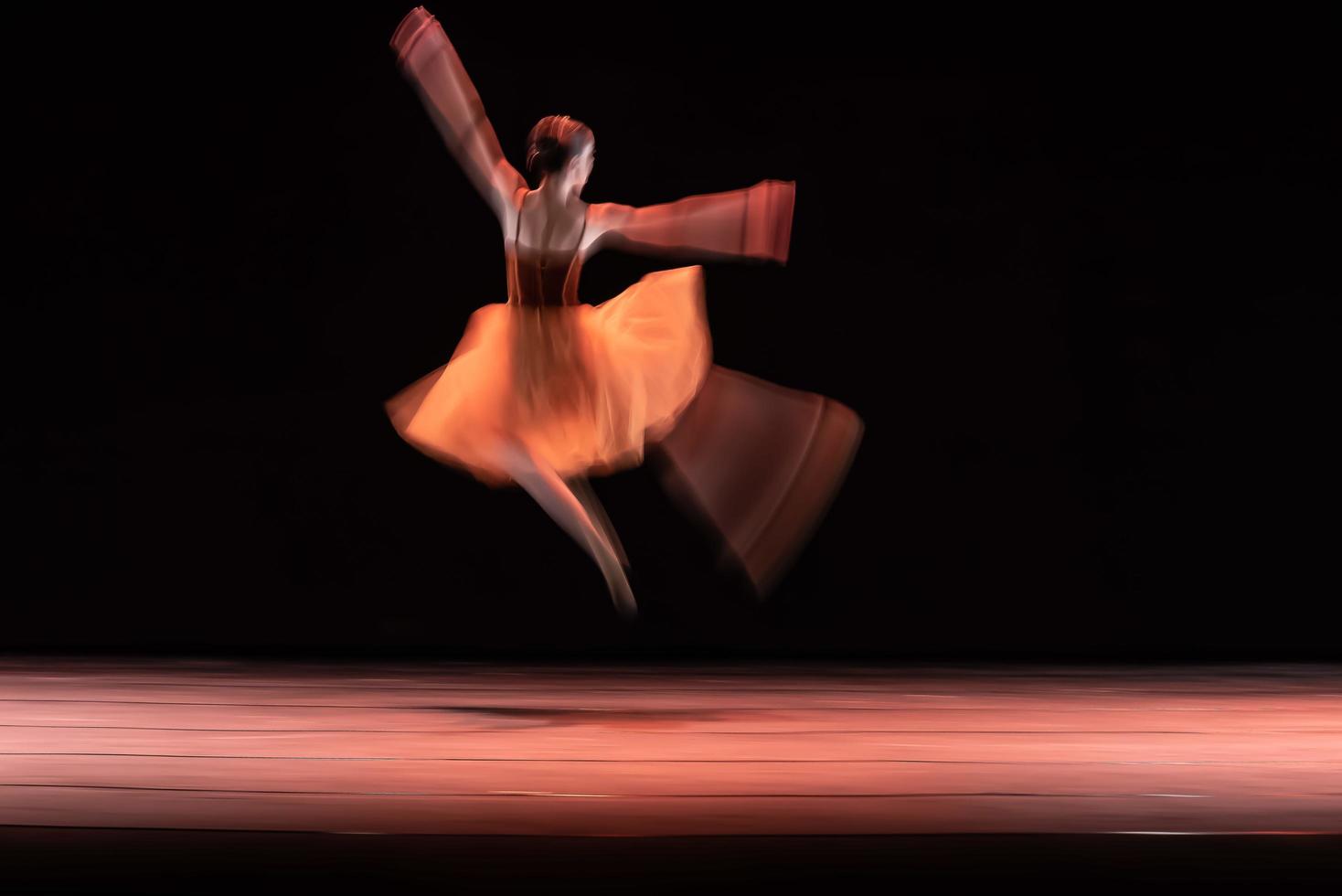 The abstract movement of the dance photo