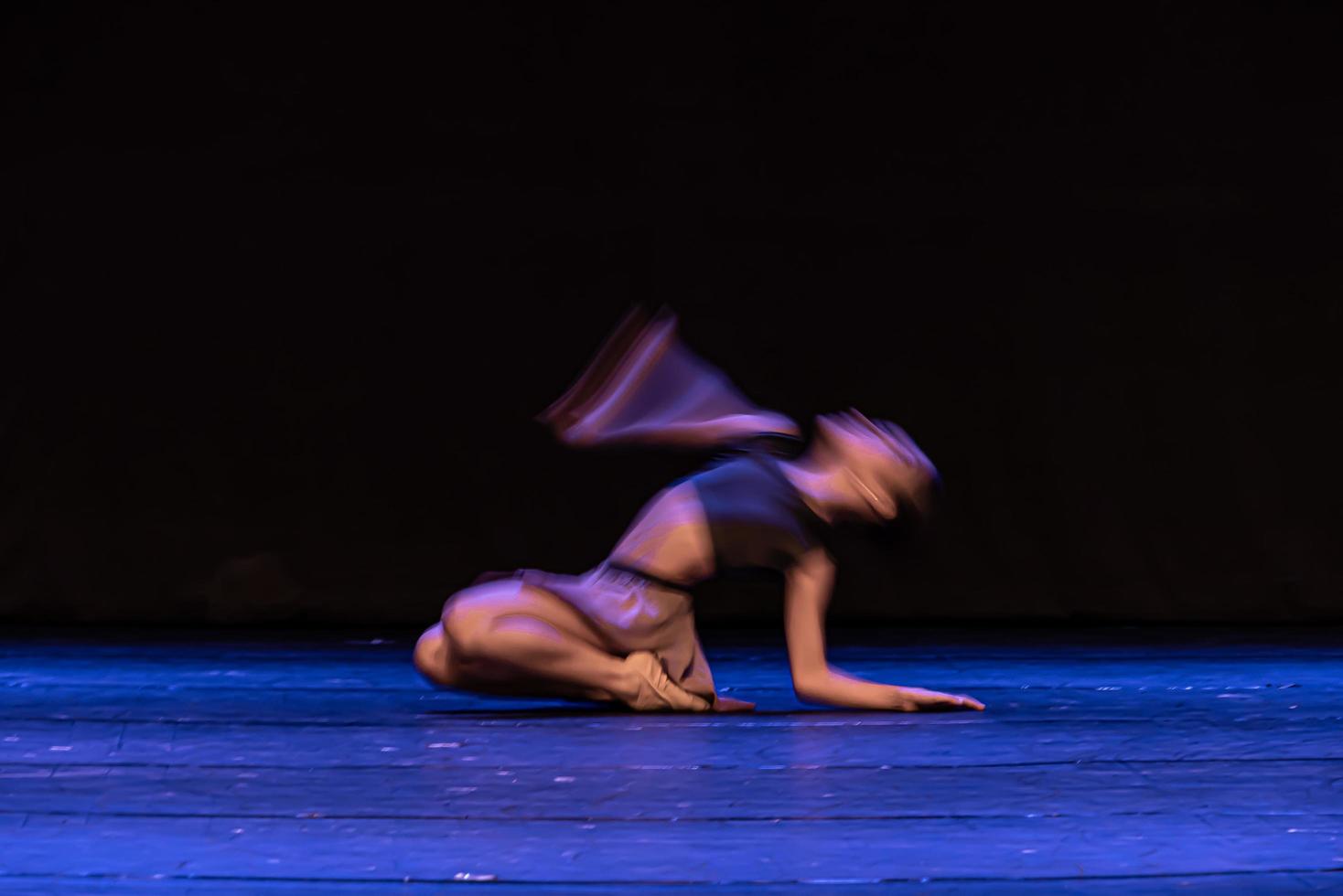 The abstract movement of the dance photo