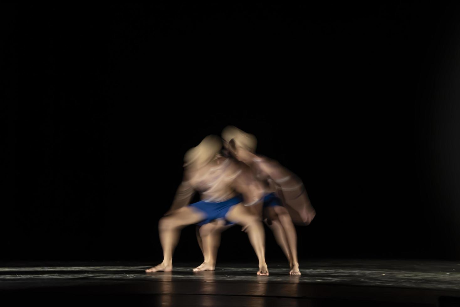 The abstract movement of the dance photo