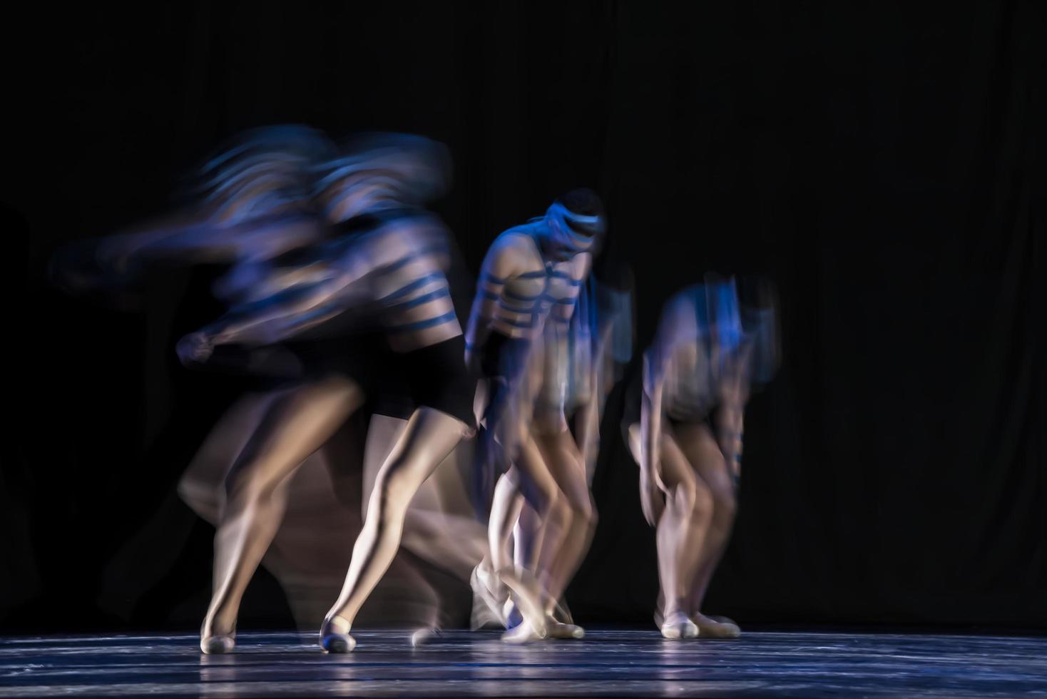 The abstract movement of the dance photo