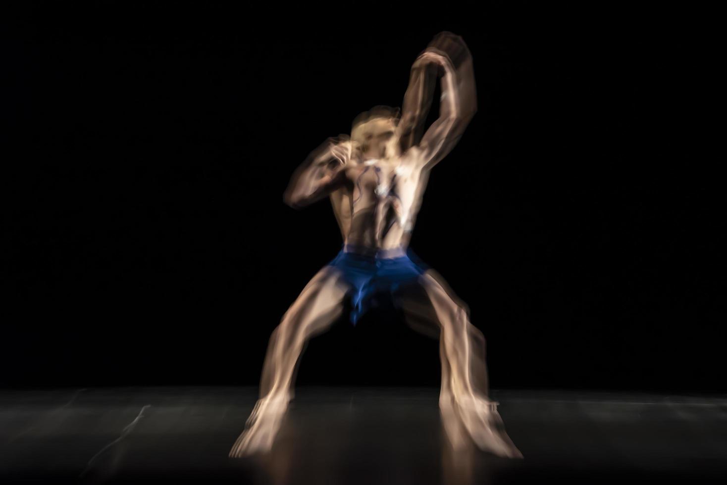 The abstract movement of the dance photo