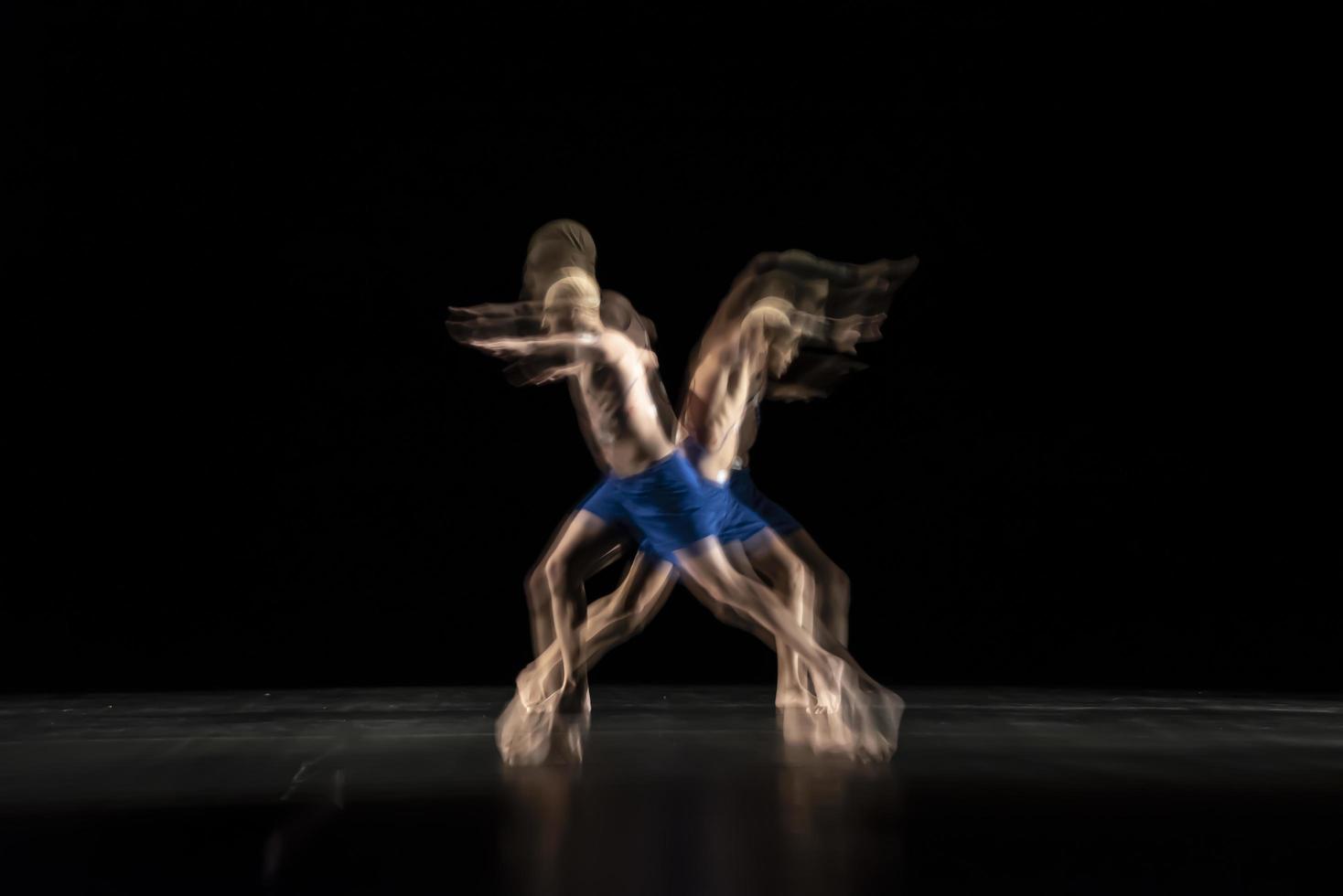 The abstract movement of the dance photo