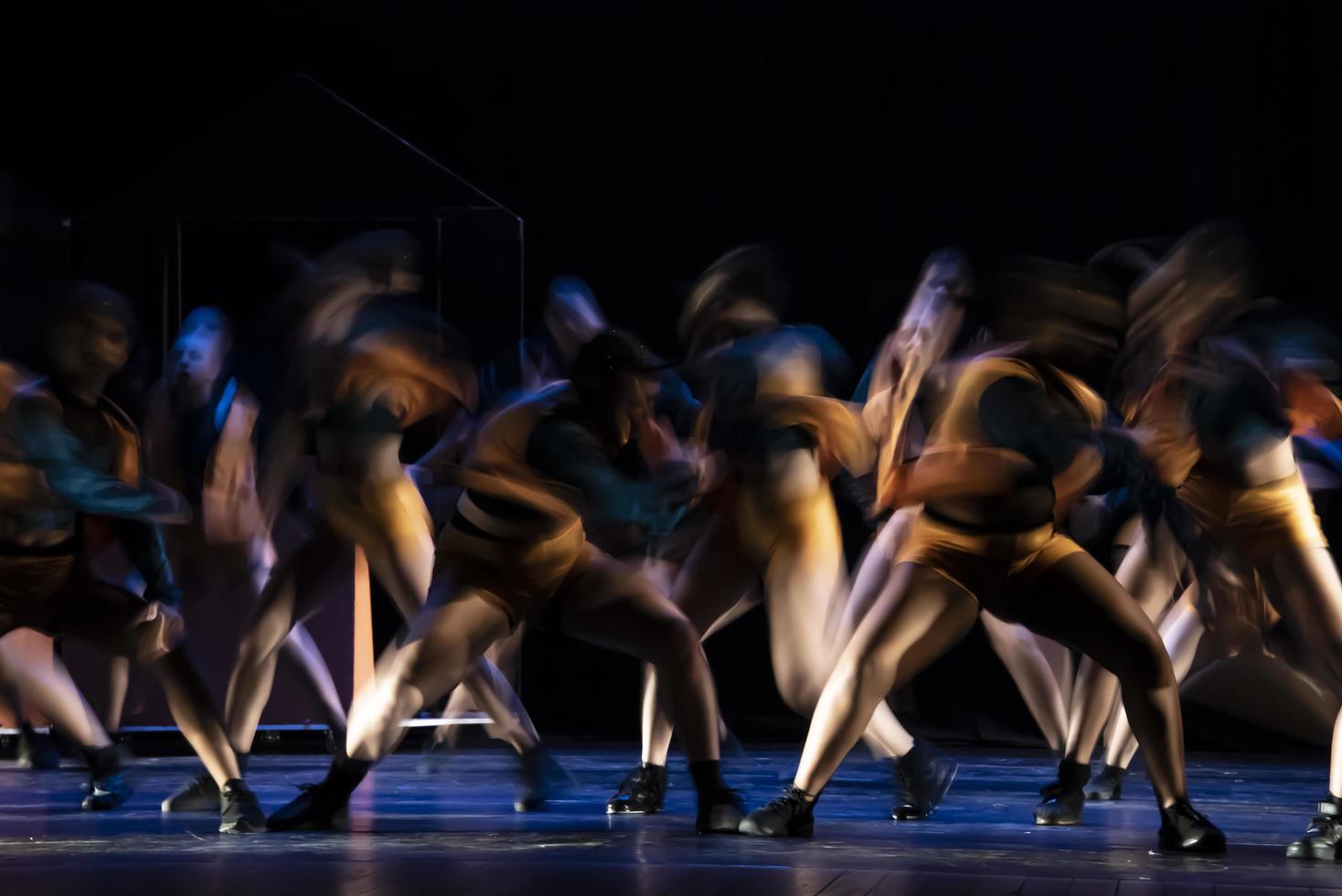 The abstract movement of the dance photo