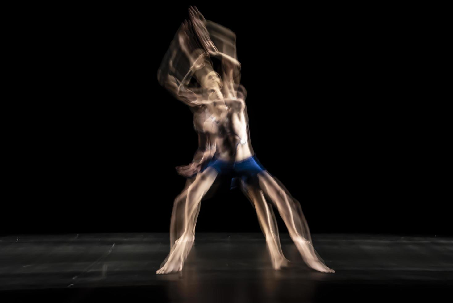 The abstract movement of the dance photo