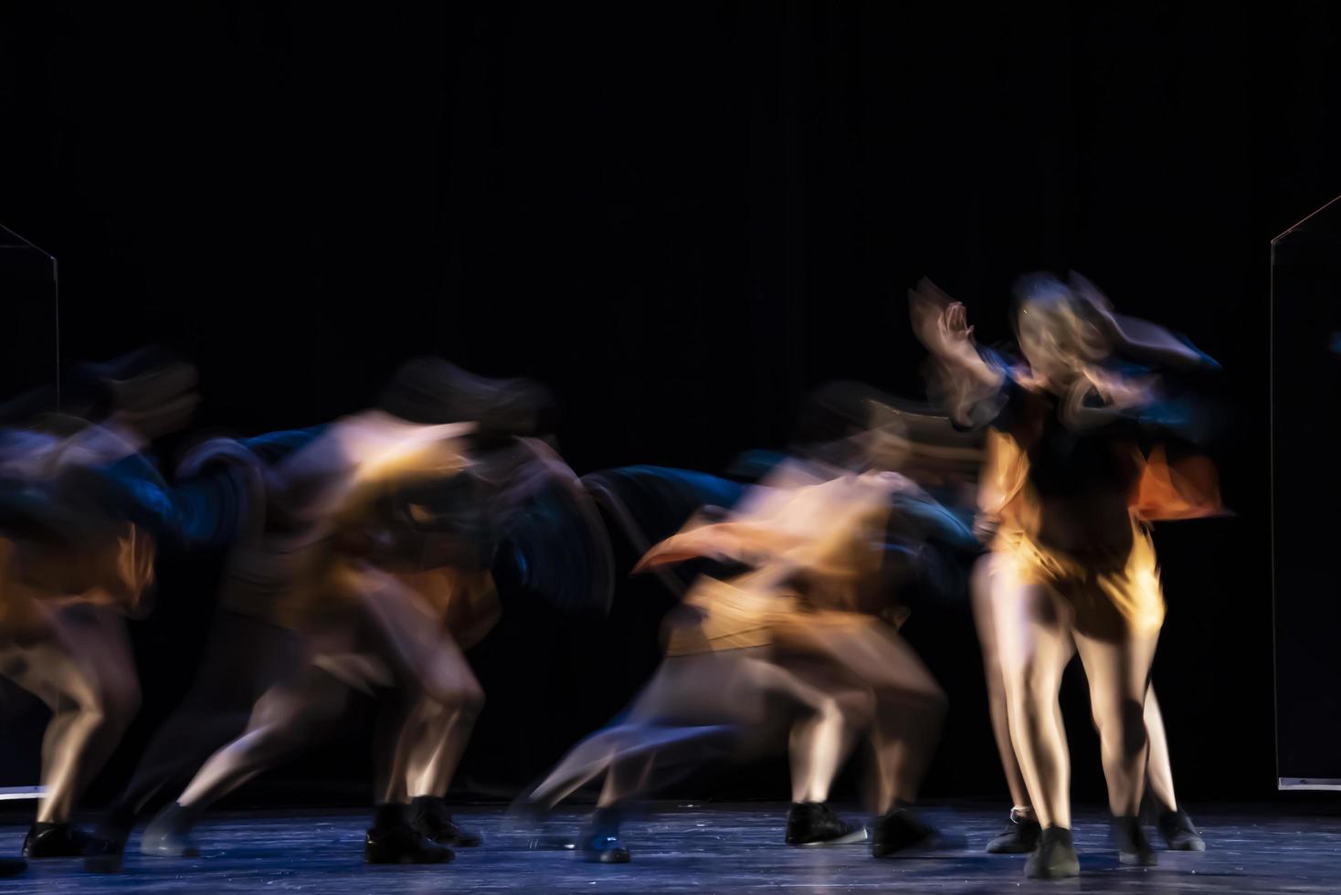 The abstract movement of the dance photo