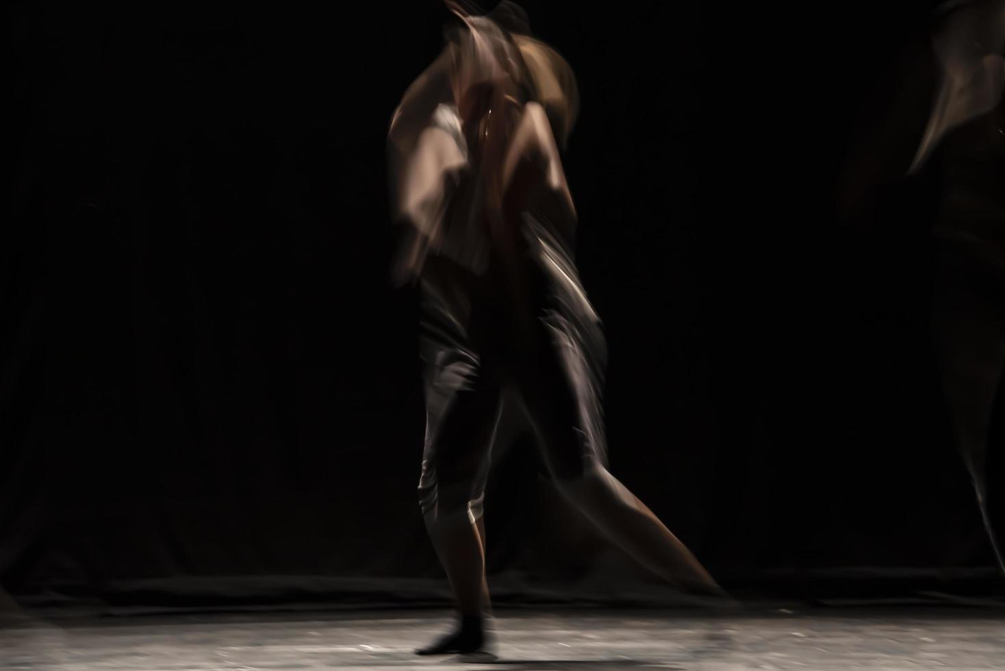 The abstract movement of the dance photo