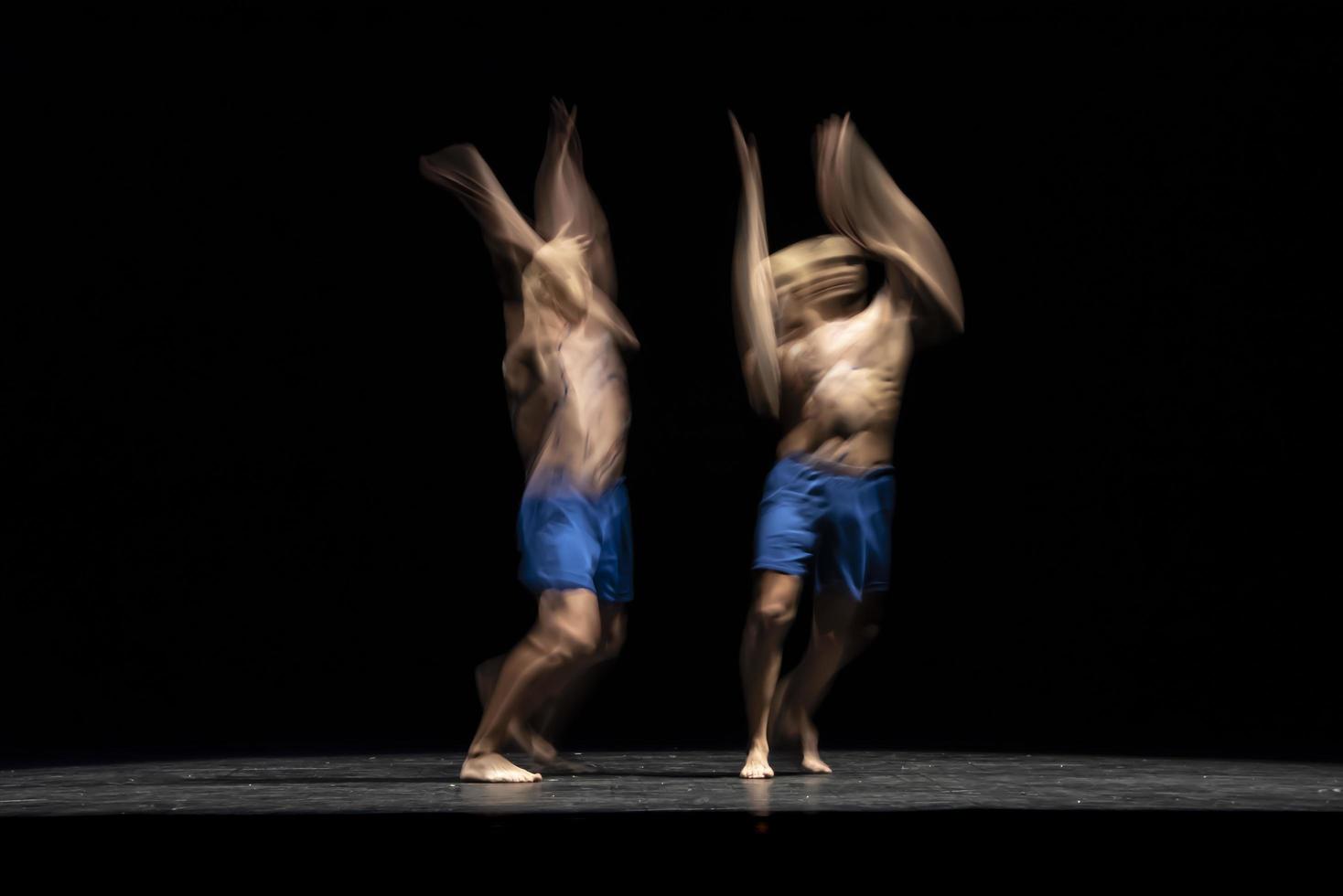 The abstract movement of the dance photo