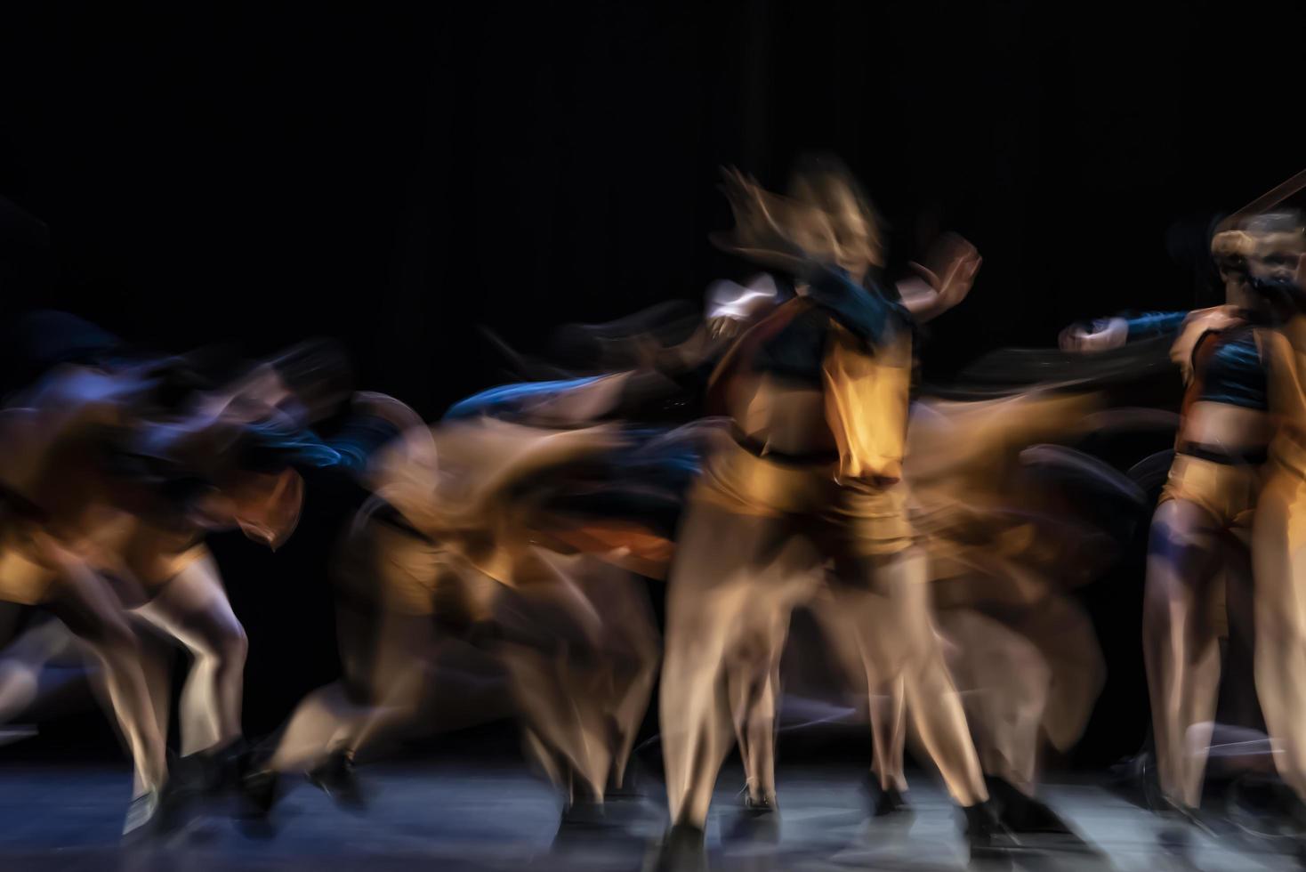 The abstract movement of the dance photo