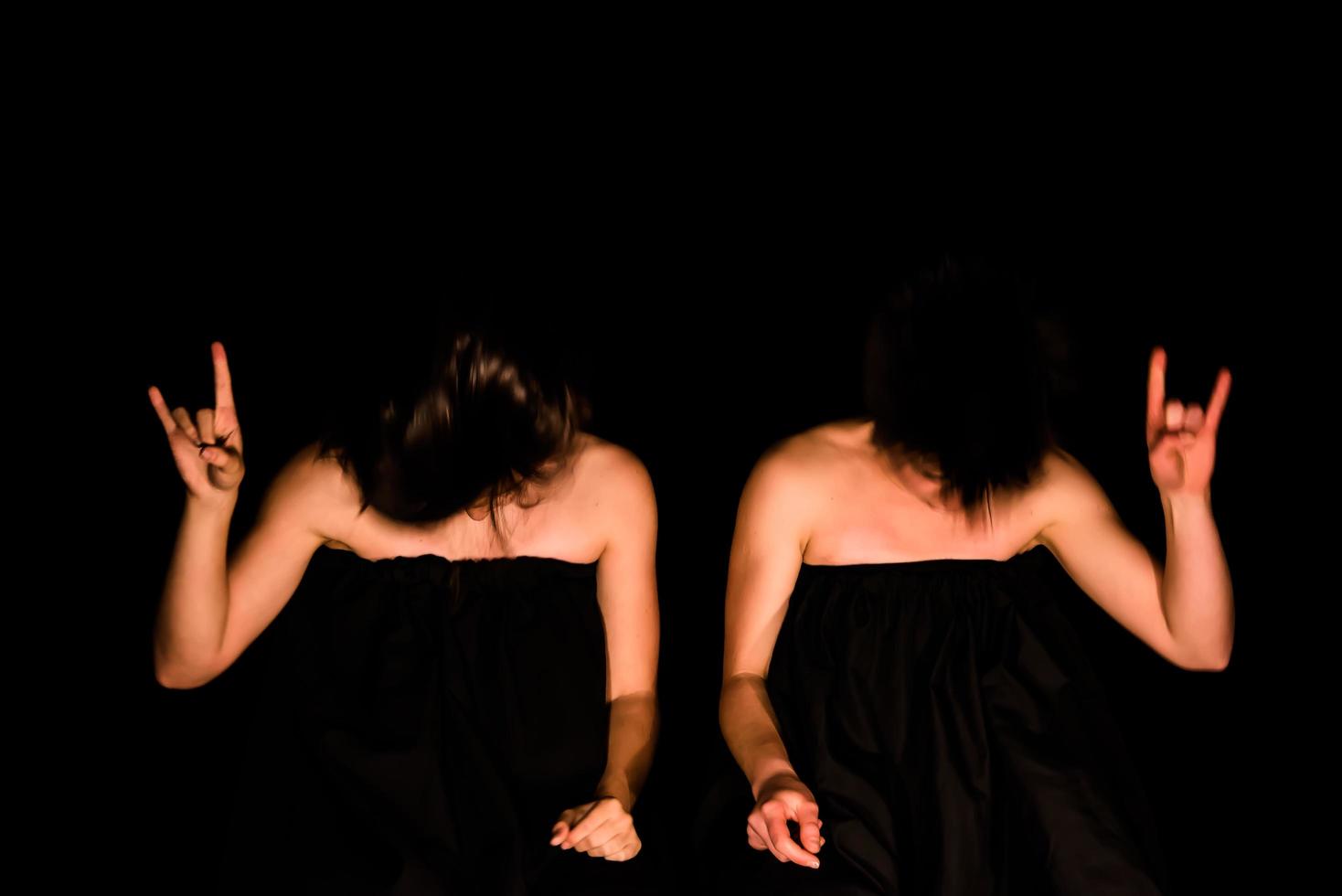 The abstract movement of the dance photo