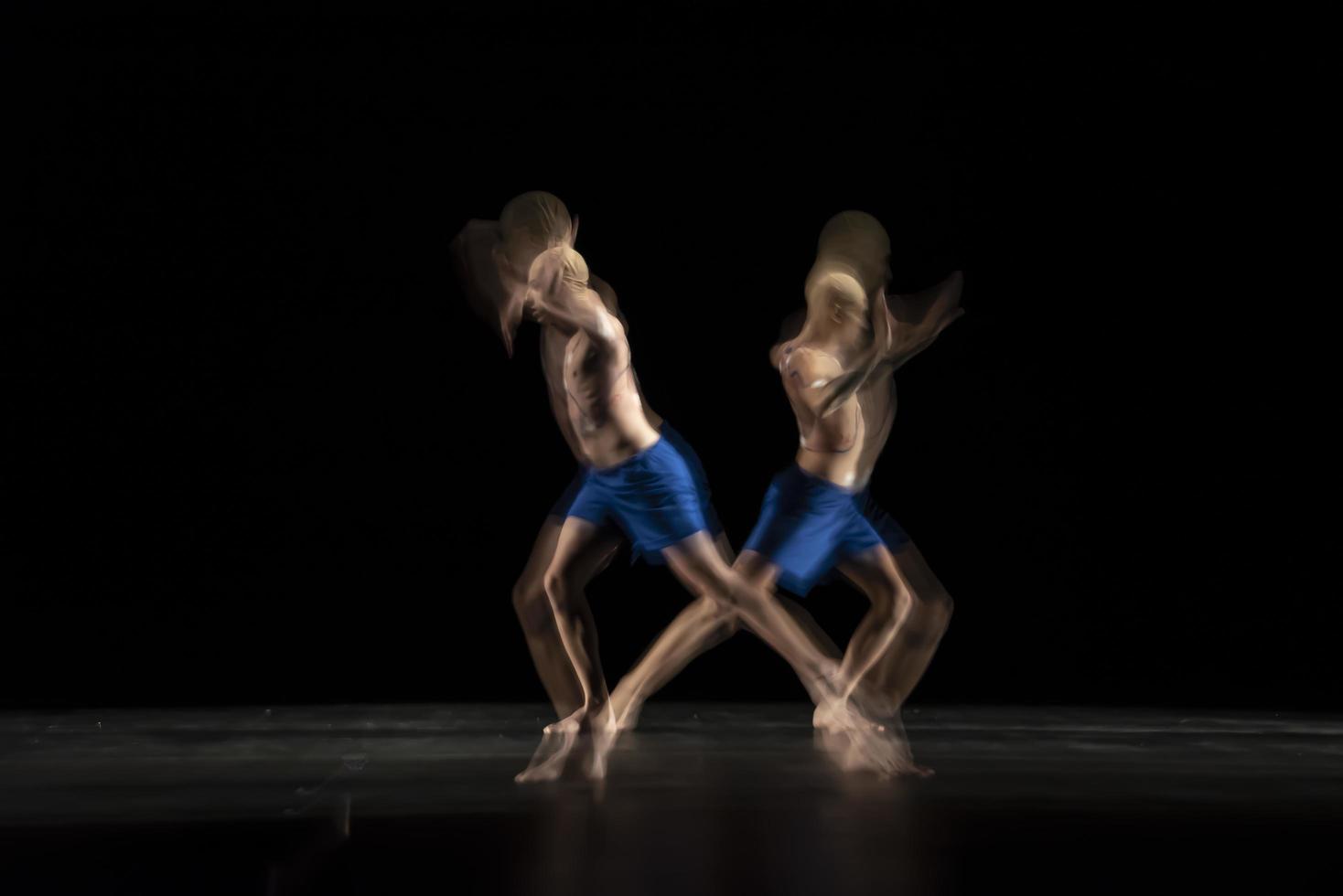 The abstract movement of the dance photo