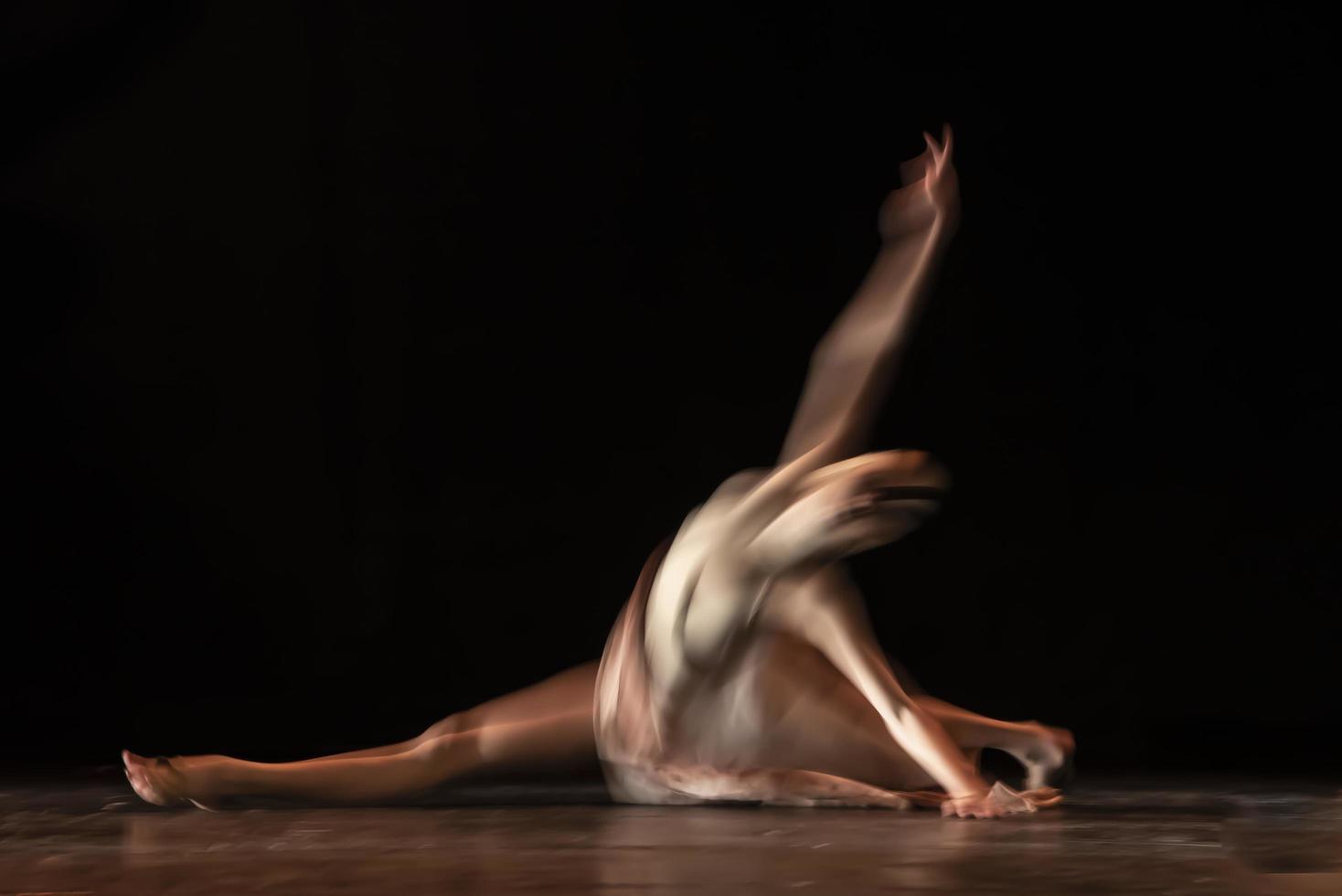 The abstract movement of the dance photo