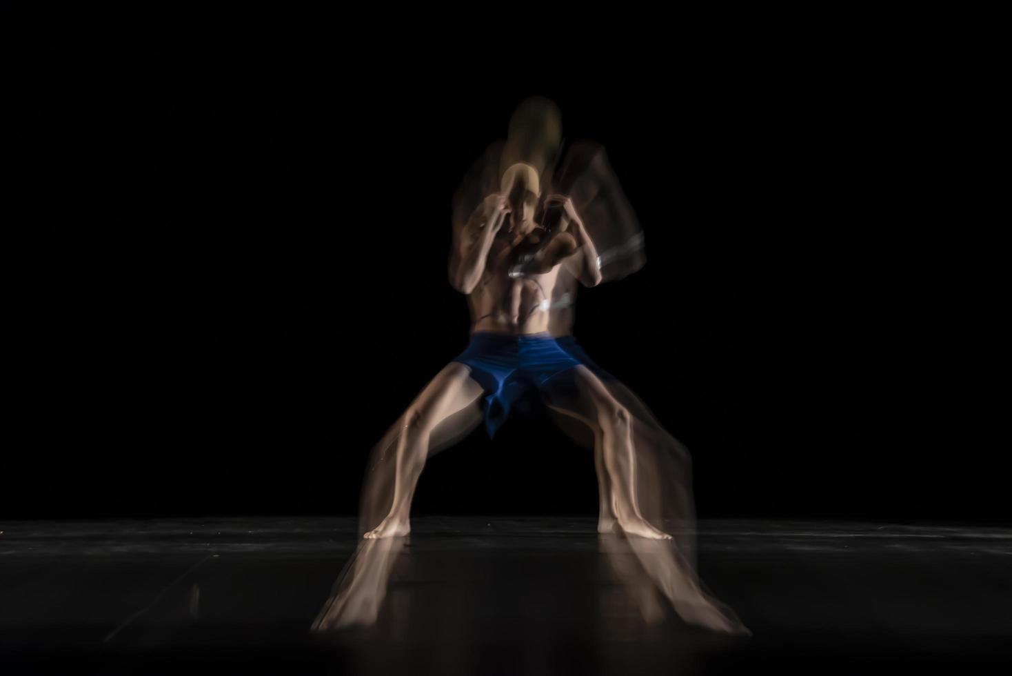 The abstract movement of the dance photo