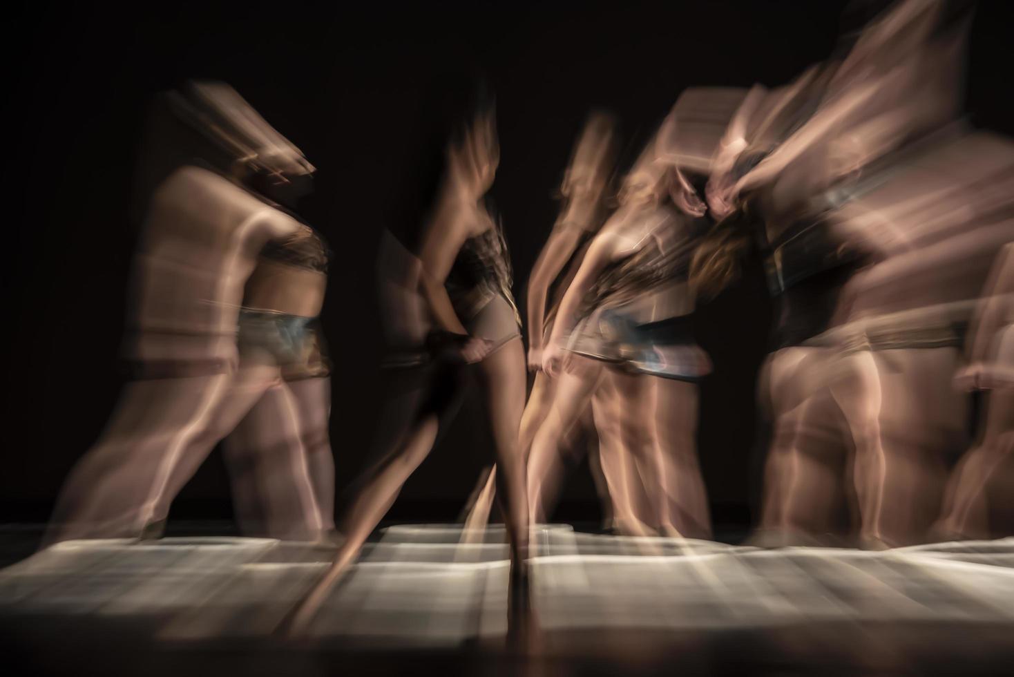 The abstract movement of the dance photo