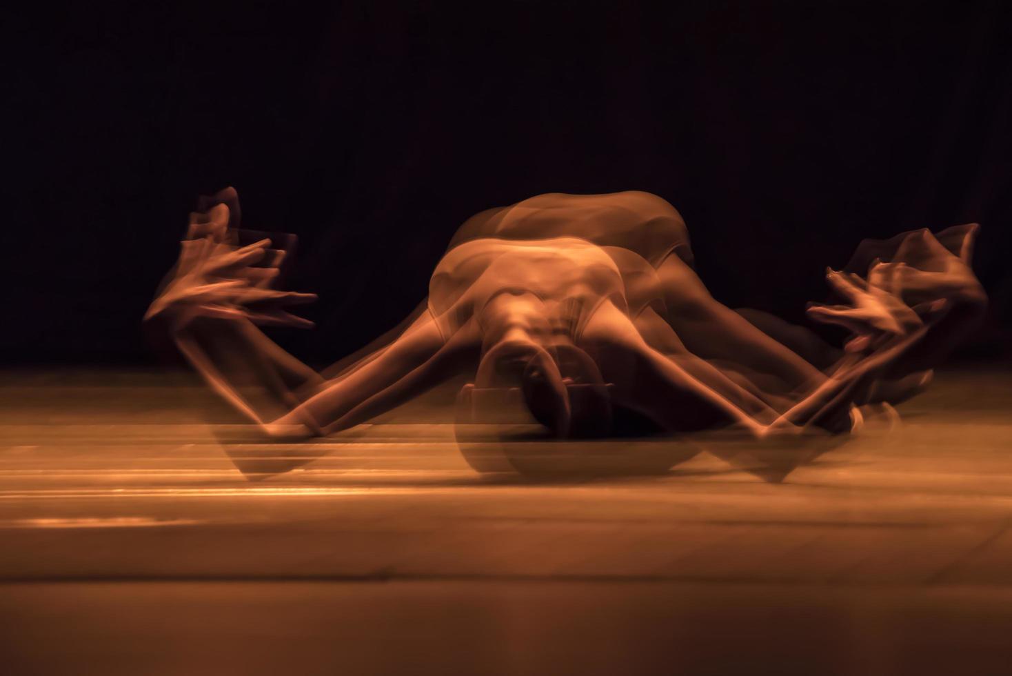 The abstract movement of the dance photo