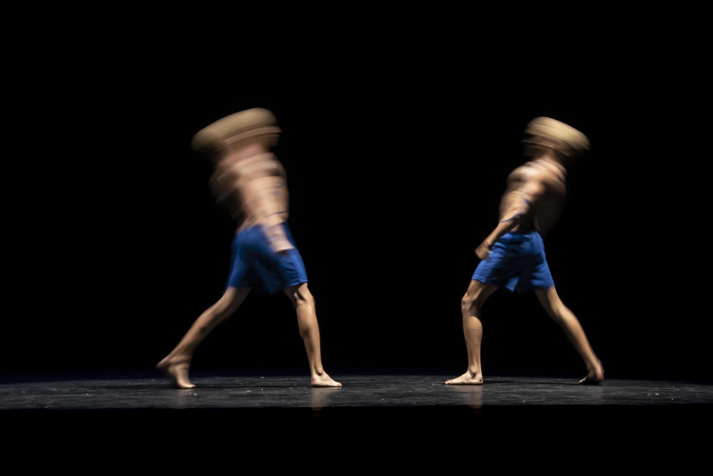The abstract movement of the dance photo