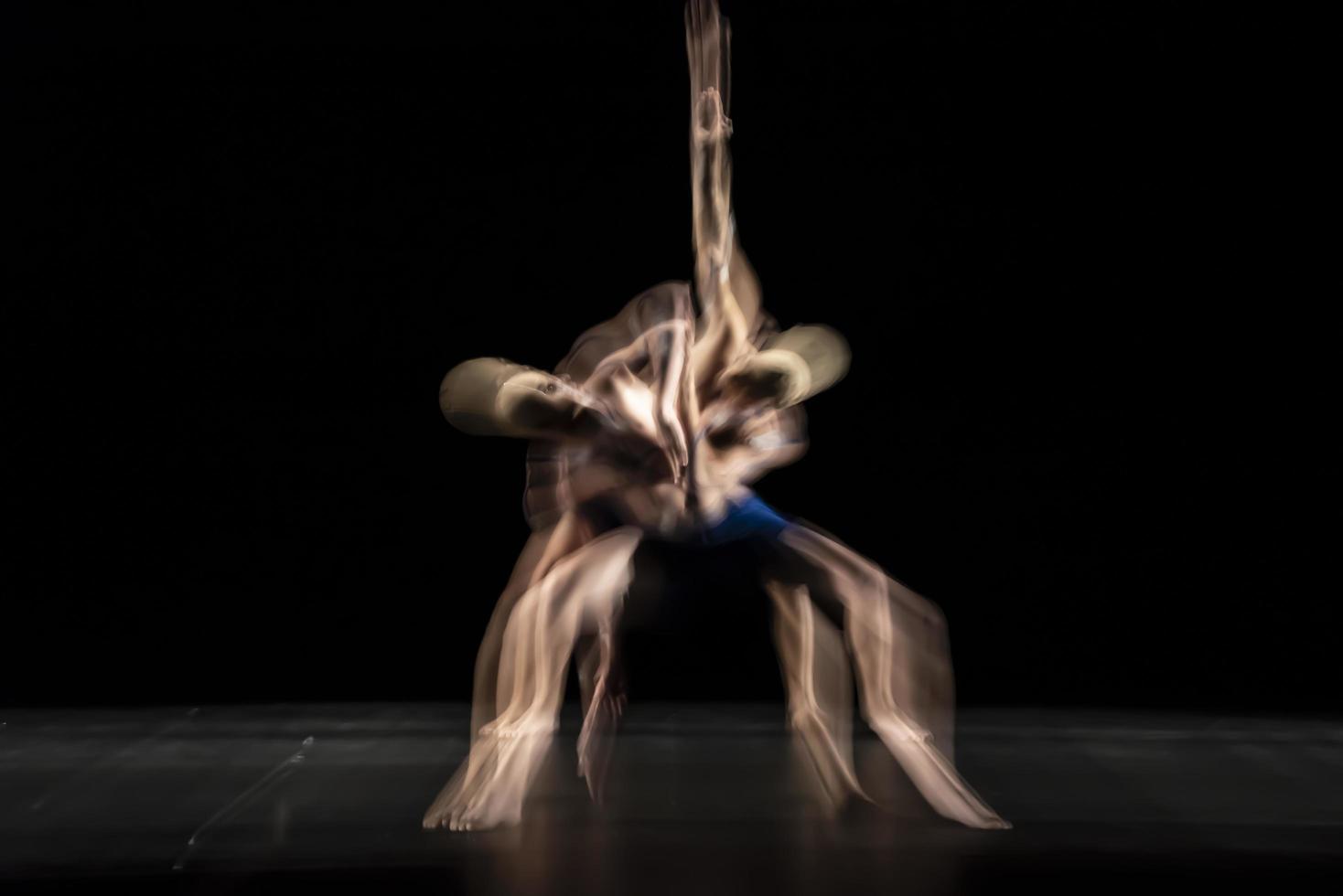 The abstract movement of the dance photo