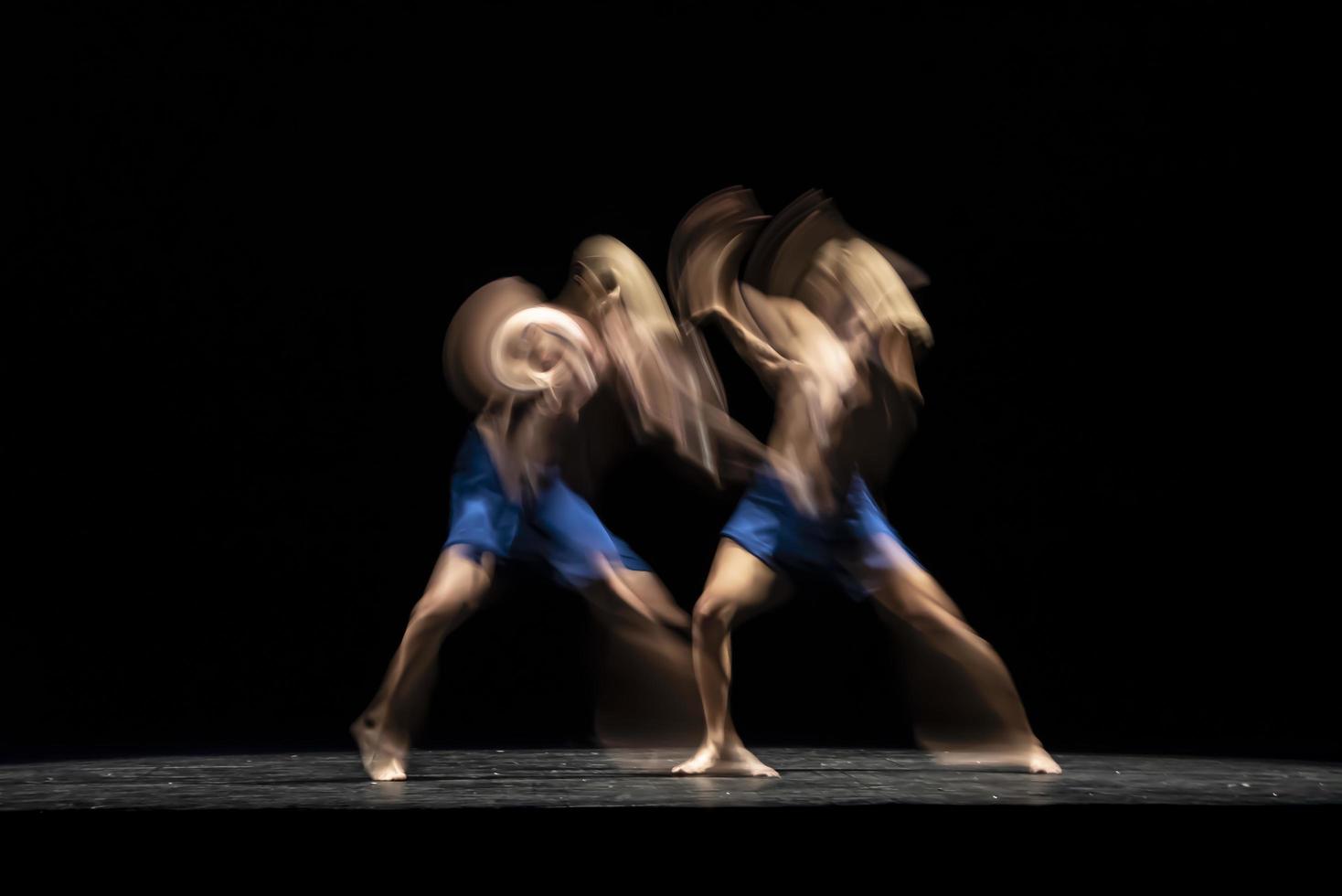 The abstract movement of the dance photo