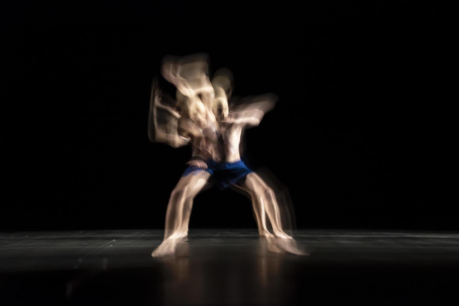 The abstract movement of the dance photo